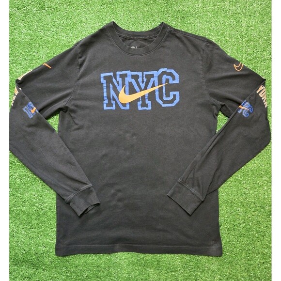 Nike New York Knicks City Edition T-Shirt Long Sleeve (Men's M) - Picture 1 of 14